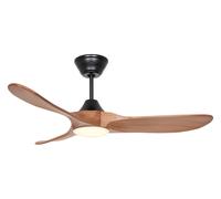 Ventilatore da Soffitto DC TELECOMANDO LED Dimmer Eco Genuino 122 cm Nero Rovere [EEK: F]