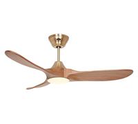 Ventilatore da soffitto DC TELECOMANDO LED Dimmer Eco Genuino 122 cm ottone r...