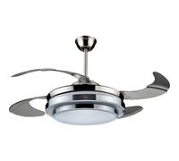 VENTILATORE A SOFFITTO 4 PALE A SCOMPARSA 1 LUCE DCG VECRD47TL CON TELECOMANDO