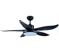 Ventilatore Da Soffitto 35w 5 Pale Con Telecomando 3 Velocità, Nero Silenzioso