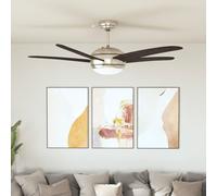 Ventilatore da Soffitto Decorato con Luce 128 cm Marrone