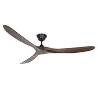 Ventilatore Da Soffitto Design Senza Luce Eco Genuino Nero Noce 180 TELECOMANDO [EEK: Non valutato]