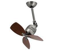 Ventilatore da soffitto design Toledo in peltro antico con interruttore a parete