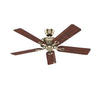 Ventilatore da Soffitto di Design Savoy Ottone Lucido Ventola Senza Luce Moderno [EEK: Non valutato]