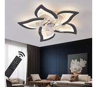 Ventilatore da soffitto dimmerabile da 50 W con telecomando silenzioso a LED per camera da letto, soggiorno, cucina e sala da pranzo, design moderno con timer combinato a risparmio energetico
