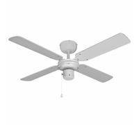 Ventilatore da Soffitto EDM 33802 Báltico Bianco 50 W ø 102 cm