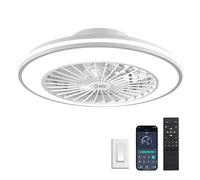 Ventilatore da soffitto Elco PV-49C Bianco LED DC 49cm 6 velocità telecomando