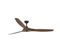 Ventilatore da Soffitto Energiespar con Telecomando Morea Braun Noce 152 CM