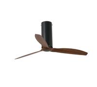 Ventilatore da Soffitto Energiespar con Telecomando Tubo Nero Noce Ventola Leise