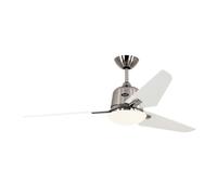Ventilatore da Soffitto Energiespar Lampada Eco Aviatos 132 CM Cromo Spazzolato