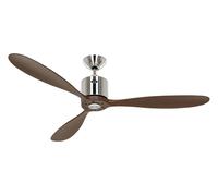 Ventilatore da Soffitto Energiespar Telecomando Aeroplan Eco Cromo / Noce 132 CM