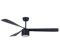 Ventilatore da Soffitto Energiespar Telecomando Lampada LED Peregrine Nero [EEK: F]