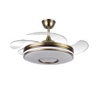 Ventilatore da soffitto Fabrilamp Dani con motore DC in pelle