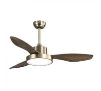 Ventilatore da soffitto Fabrilamp Hayate con luce e controllo 70W in pelle