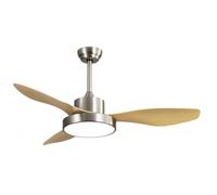 Ventilatore da soffitto Fabrilamp Hayate con luce e telecomando 70W nichel/faggio