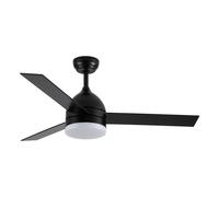 Ventilatore da soffitto Fabrilamp LEGIO nero 3 pale LED 107 cm telecomando