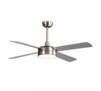 Ventilatore da soffitto Fabrilamp Nevery con luce LED e telecomando, pale reversibili, 65 W, faggio/argento