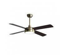 Ventilatore da soffitto Fabrilamp Nevery con luce LED e telecomando, pale reversibili, 65 W, rovere/ciliegio