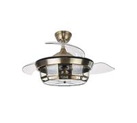 Ventilatore da soffitto Fabrilamp tornado mini 3xe27 marrone - Nouvo