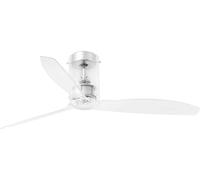 Ventilatore da Soffitto Energiespar con Telecomando Mini Tubo Cromo Lucida 128cm