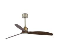 Ventilatore da soffitto Faro Just Fan con telecomando 32W Oro/Legno