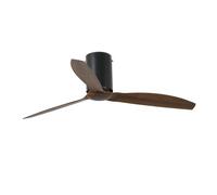 Ventilatore da soffitto Faro Mini Tube Fan con telecomando 32W Nero opaco/Legno
