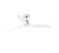 Ventilatore da Soffitto Energiespar con Telecomando Mini Tubo Cromo Lucida 128cm