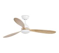 Ventilatore da soffitto Faro Poros con luce e telecomando 26W bianco