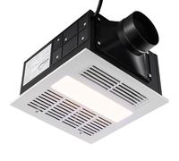 Ventilatore da soffitto for bagno a risparmio energetico, 80/110 CFM, ventilazione ad alta efficienza, 1,5 sones, funzionamento silenzioso,Resistenza(110CFM TypeC)