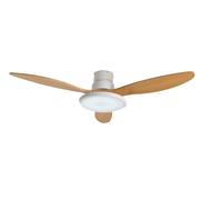 Ventilatore da Soffitto in Legno Massello con Lampada LED, Telecomando e Modulo