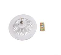 Ventilatore da soffitto in plastica da incasso da 25,4 cm con luce (A) | Controllo vocale tramite per Alexa, Google for Home, per integrazione app tuya, 3 colori chiari, 6 velocità del vento