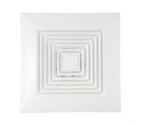 Ventilatore da soffitto integrato, funzionamento ultra silenzioso, per cucina e bagno, scarico ABS ad alta efficienza energetica, 20 x 20 cm, design salvaspazio, rimozione dell'umidità, facile