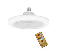 Ventilatore da soffitto intelligente 3 in 1 con telecomando e base di illuminazione a 3 velocità per l'illuminazione della camera da letto e del soggiorno ventilatore da soffitto moderno, silenzioso e
