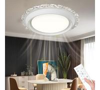 Ventilatore da soffitto invisibile senza lama con luce, lampada ventilatore a basso profilo da 20", telecomando, LED dimmerabile e 6 velocità, per soggiorno, camera da letto, ufficio con soff Diamond