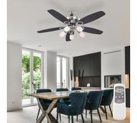 Ventilatore da Soffitto Lampada Corridoio Interruttore Vor-Rücklauf Telecomando [EEK: Non valutato]