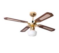 Ventilatore da Soffitto Lampada Con Vor-Rücklauf Metallo MDF D 105 CM [EEK: Inaditato]