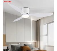 Ventilatore da soffitto Lampada da soffitto intelligente Lampada da soffitto per camera da letto Ristorante Lampada da soffitto per ventilatore elettrico Lowfioor per uso domestico Stile nordico