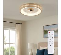 Ventilatore da Soffitto Lampada di Legno Telecomando Vor-Rücklauf Regolabile LED [EEK: E]