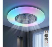 Ventilatore da Soffitto Lampada LED Regolatore Telecomando Ritorno Timer 59,5 CM [EEK: Inaditato]