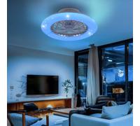 Ventilatore da Soffitto Lampada LED RGB Regolabile Sterneneffekt Telecomando D