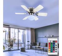 Ventilatore da Soffitto Lampada LED RGB Regolabile Telecomando Vor-Rücklauf D [EEK: F]