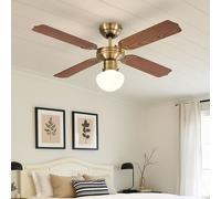 Ventilatore da Soffitto Lampada LED Vor-Rücklauf Interruttore Pale Reversibile [EEK: F]