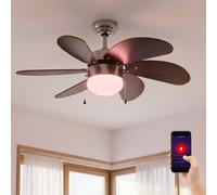 Ventilatore da Soffitto Lampada Plafoniera Regolabile Vor Ritorno Smart LED D