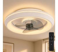 Ventilatore da Soffitto Lampada Regolatore Telecomando 3 Livelli Cct LED