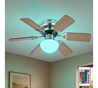 Ventilatore da Soffitto Lampada Regolatore Telecomando Raffreddamento RGB LED D