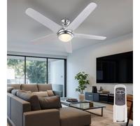 Ventilatore da Soffitto Lampada Soffitto Telecomando 3 Livelli Vor-Rücklauf LED