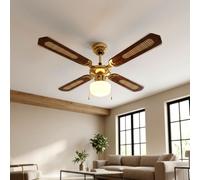 Ventilatore da Soffitto Lampada Stanza Ventola Interruttore Tirare Nel Ritorno D [EEK: Non valutato]