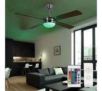 Ventilatore da Soffitto Lampada Stanza Ventola Telecomando Regolabile LED RGB