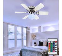 Ventilatore da Soffitto Lampada Ventola Regolabile Remoto Vor-Rücklauf LED 76 CM [EEK: F]
