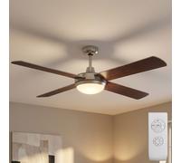 Ventilatore da Soffitto Lampada Ventola Telecomando Pale Reversibile 3 Livelli H [EEK: Non valutato]